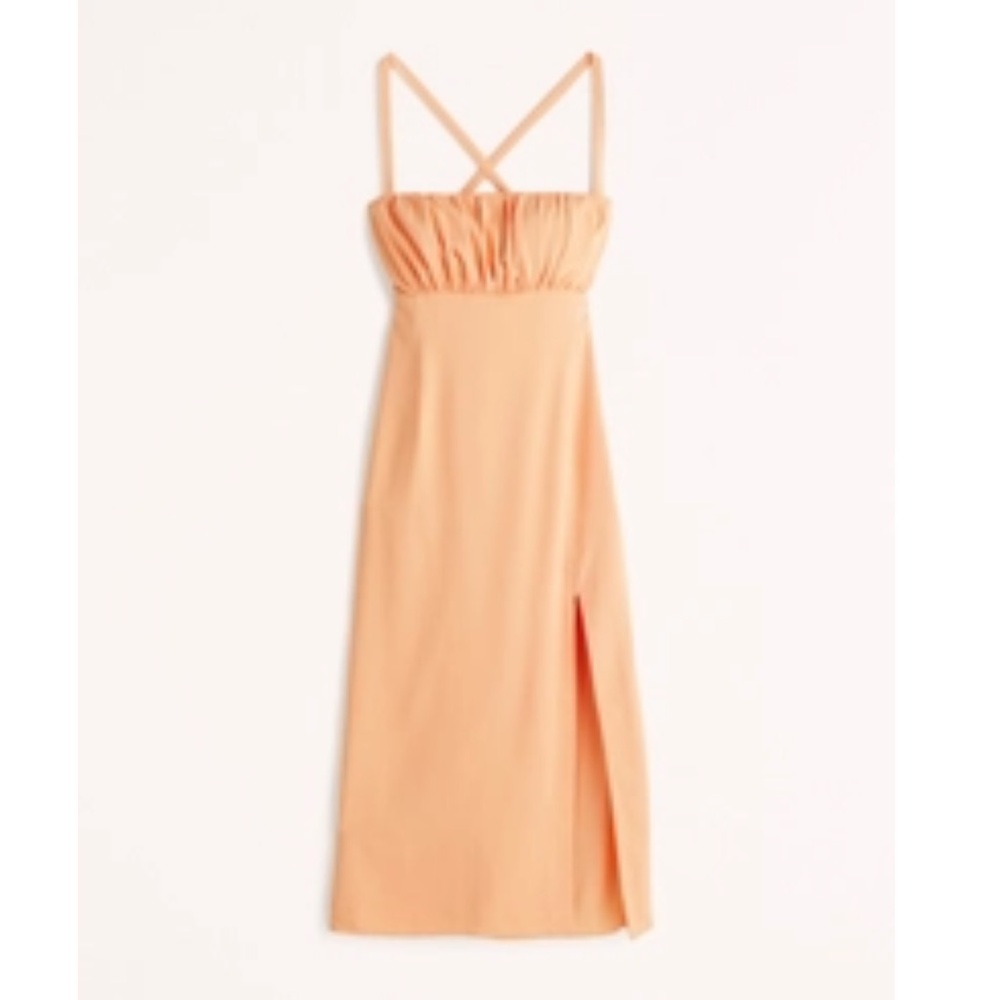 Abercrombie & fitch Orange midi dress! Like new - only worn once! Size xs